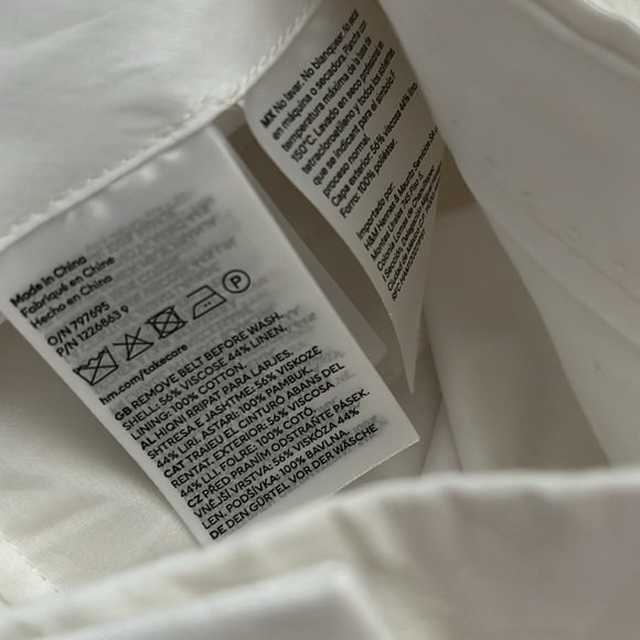 H&M LINEN-BLEND PANTS WITH BELT SiZE 18 NWT - Picture 8 of 8